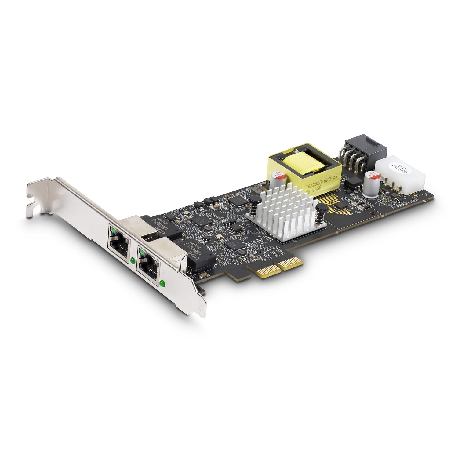 StarTech.com Scheda di Rete PoE NBASE-T a 2 Porte 2,5 Gb, NIC PCIe Multi-Gigabit 802.3af/at PoE , 2x Intel I225-V, Cablato, Interno