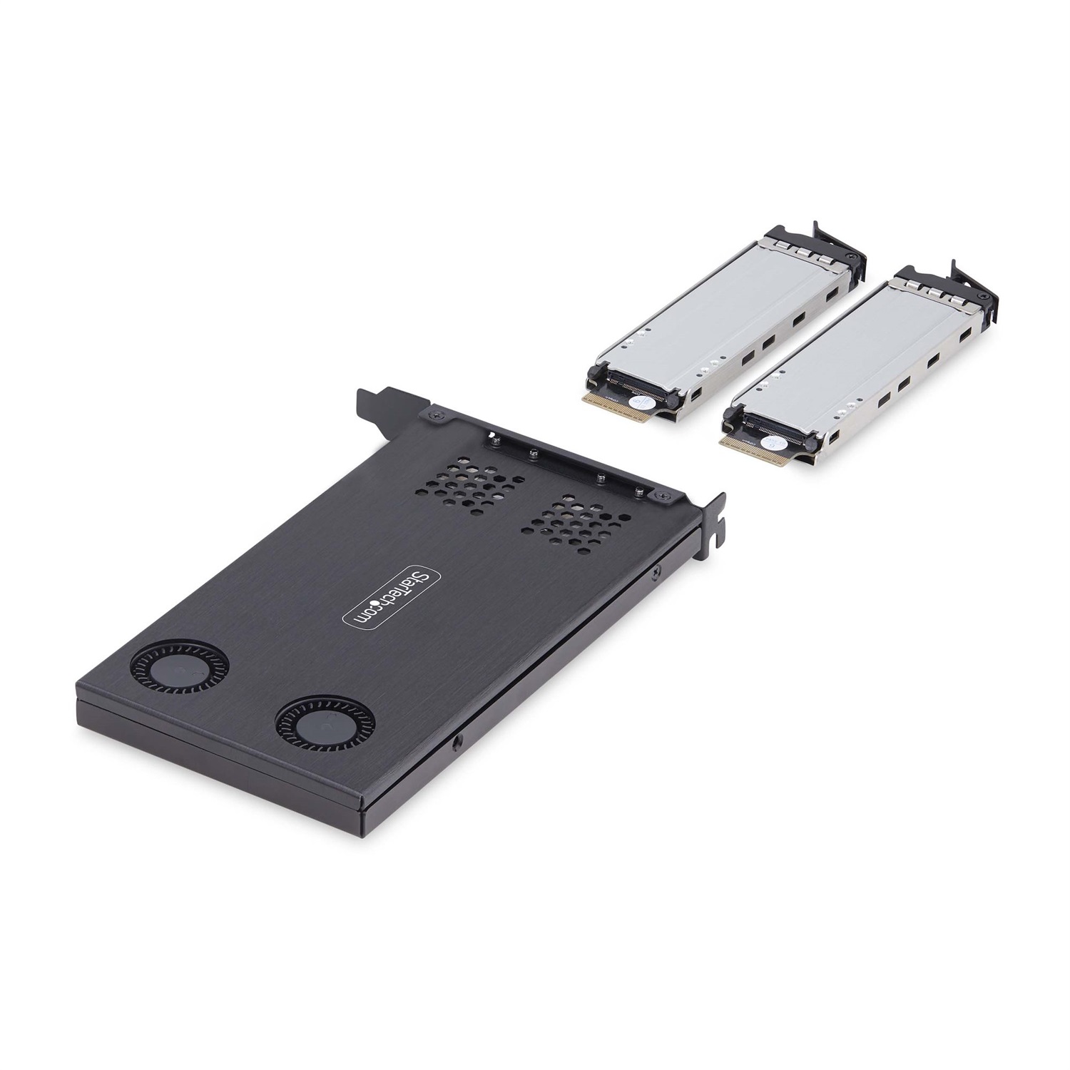 StarTech.com Adattatore SSD M.2 NVMe a PCIe x8 - Rack Mobile Doppio Alloggiamento Rimovibile, Installazione Senza Attrezzi, Backplane PCIe per Unità Hot-Swap