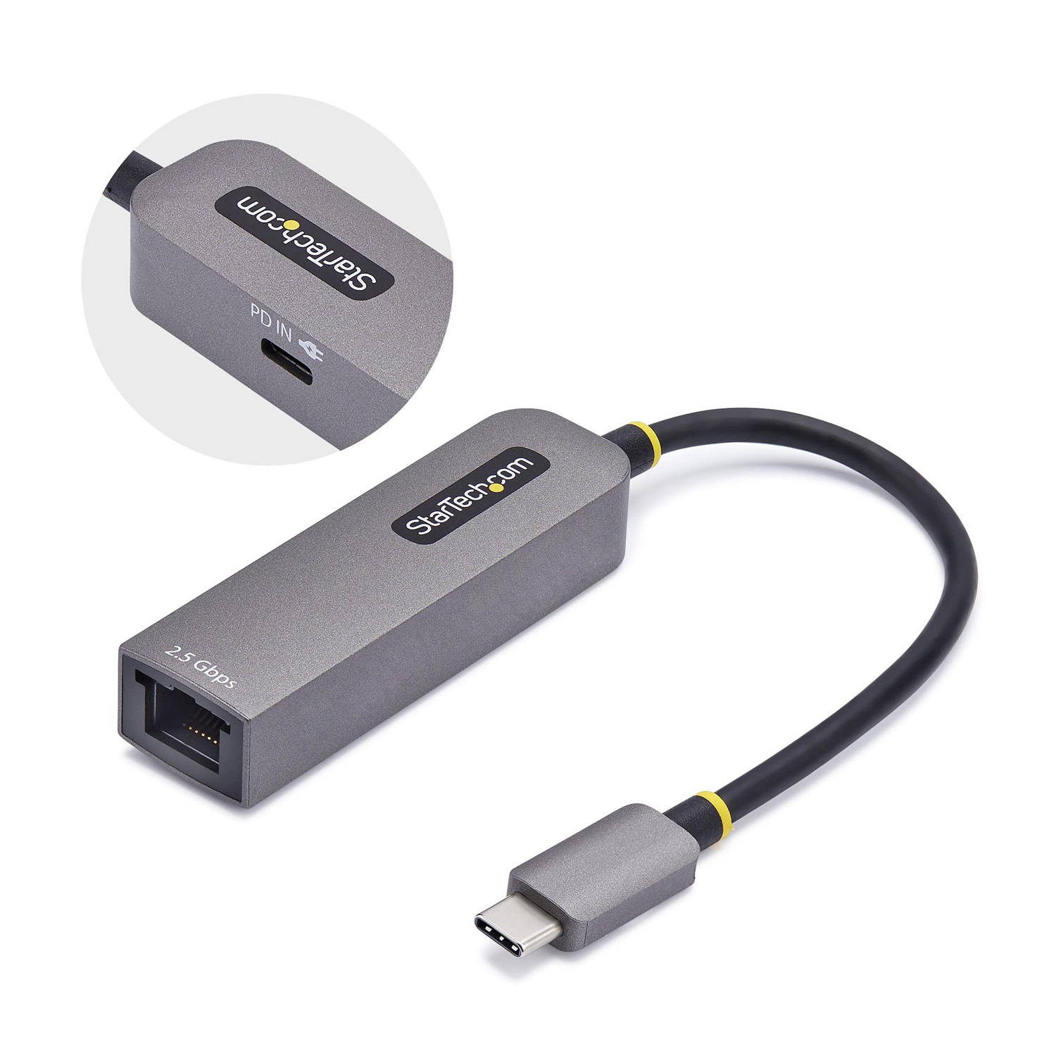 StarTech.com Adattatore Ethernet USB C 2.5/1Gbps con Porta RJ45 e Ricarica Pass-Through 100W per Windows e Mac