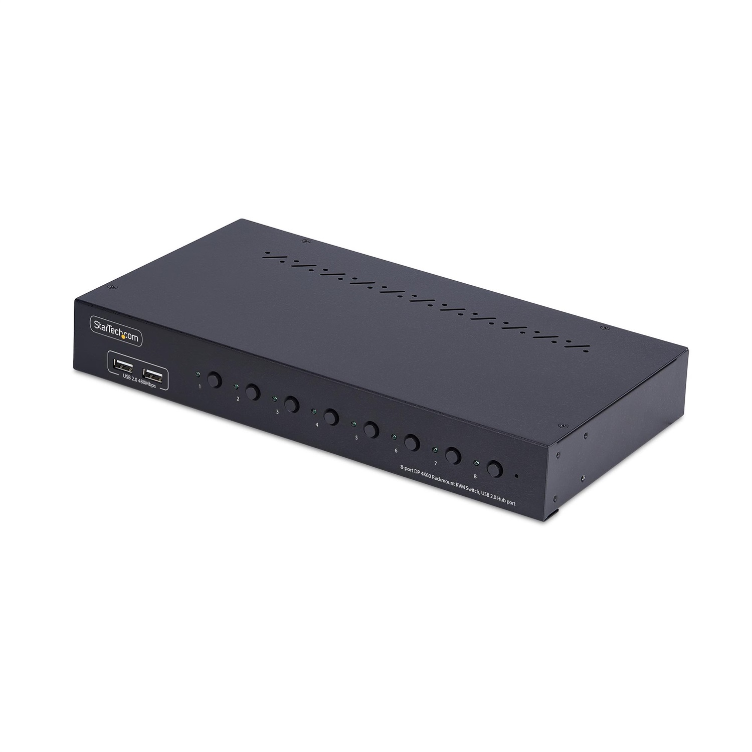 StarTech.com KVM Switch DisplayPort a 8 Porte con Kit Rack da 1U, 4K 60Hz DP 1.2, Commutazione con Tasti a Scelta Rapida, Hub USB a 4 Porte, Indipendente dal SO, TAA