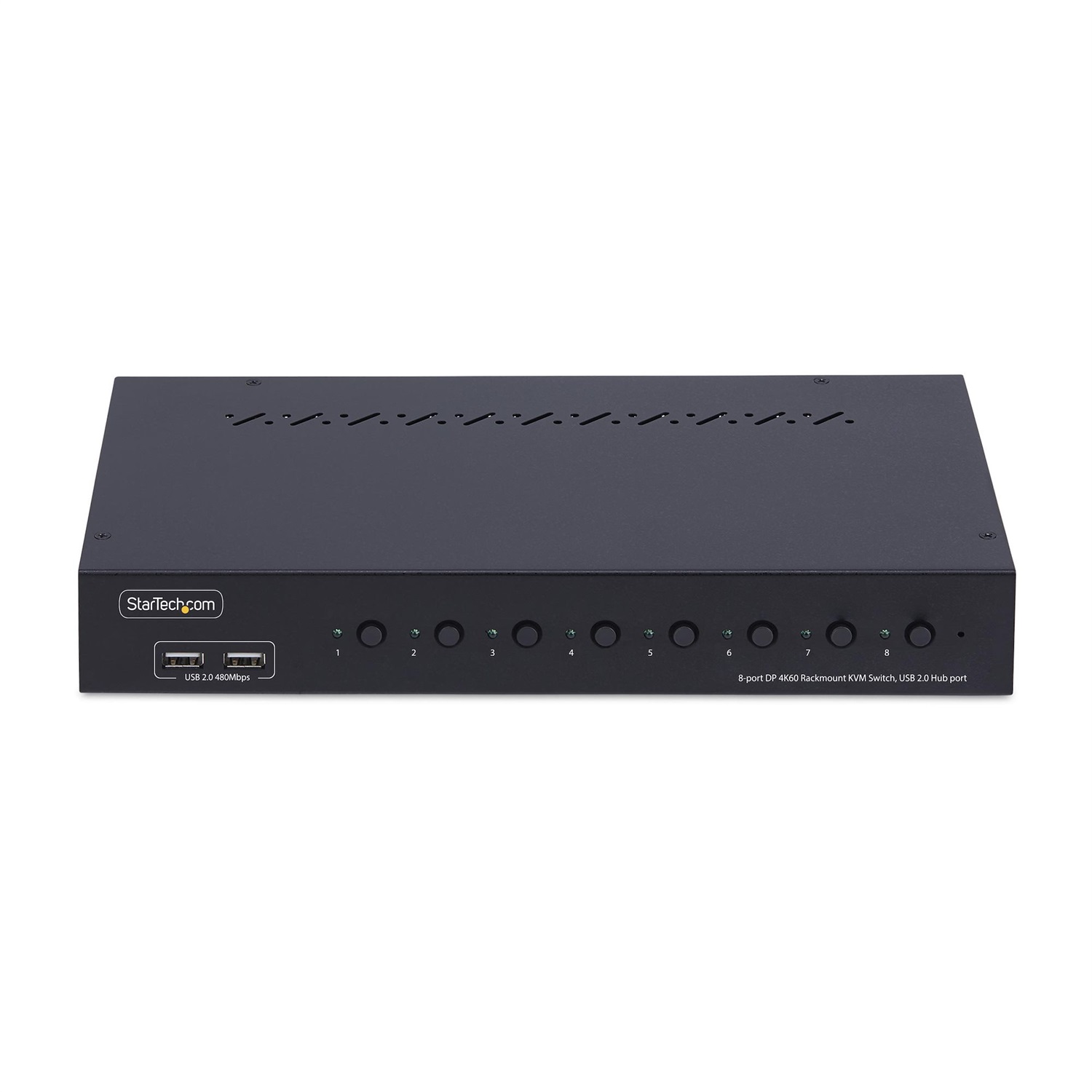 StarTech.com KVM Switch DisplayPort a 8 Porte con Kit Rack da 1U, 4K 60Hz DP 1.2, Commutazione con Tasti a Scelta Rapida, Hub USB a 4 Porte, Indipendente dal SO, TAA