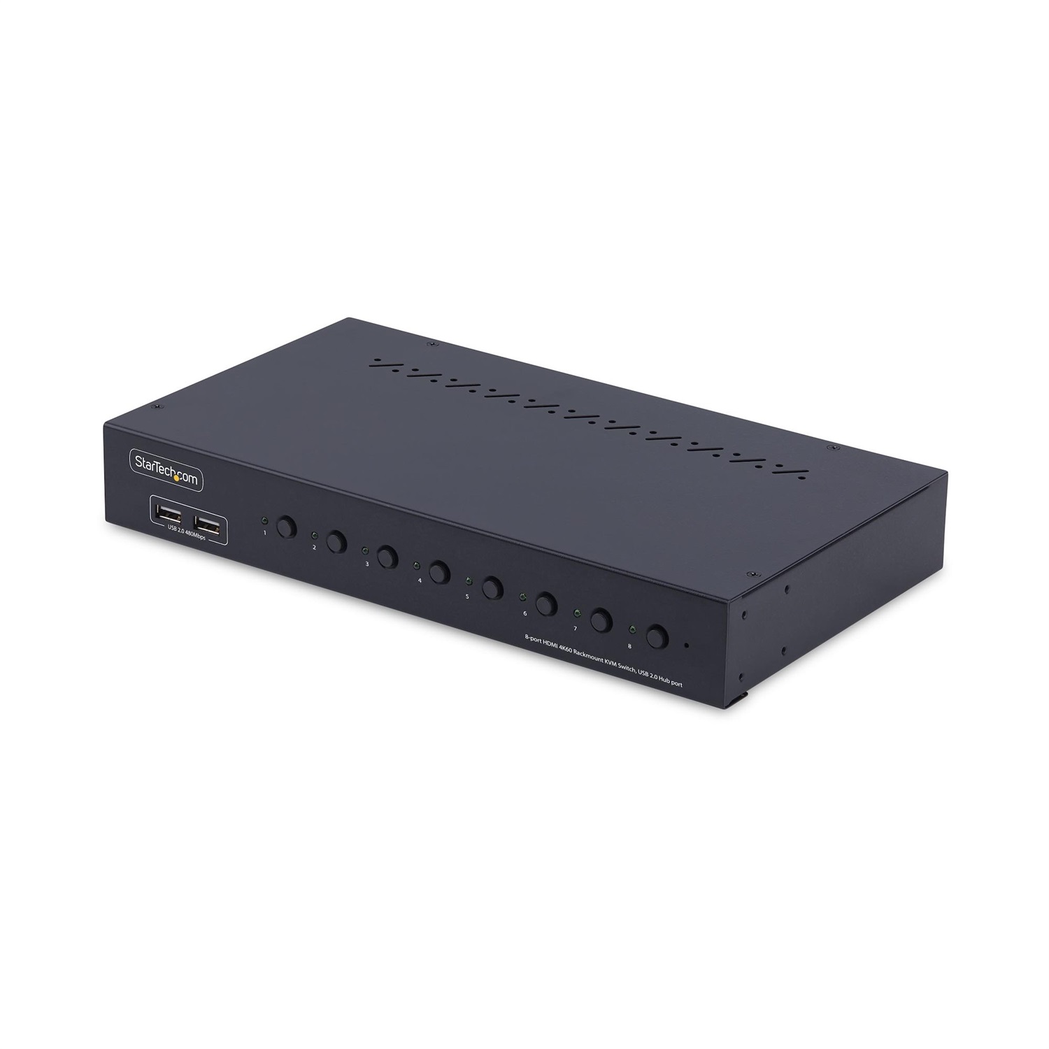 StarTech.com KVM Switch HDMI a 8 Porte con Kit Rack da 1U, Risoluzione 4K 60Hz, Hub USB a 4 Porte, Commutazione con Tasti a Scelta Rapida, Indipendente dal SO, Certificazione TAA
