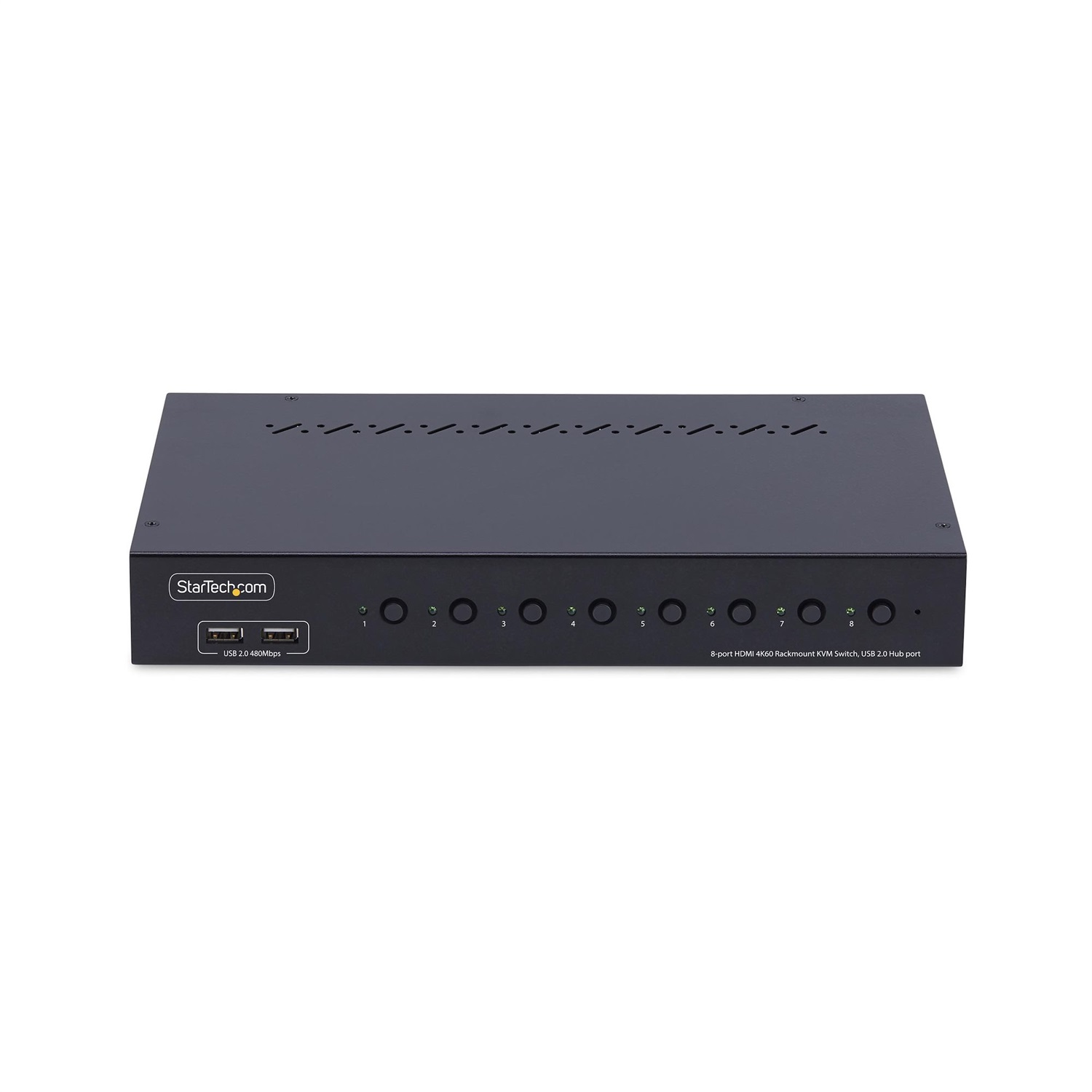 StarTech.com KVM Switch HDMI a 8 Porte con Kit Rack da 1U, Risoluzione 4K 60Hz, Hub USB a 4 Porte, Commutazione con Tasti a Scelta Rapida, Indipendente dal SO, Certificazione TAA