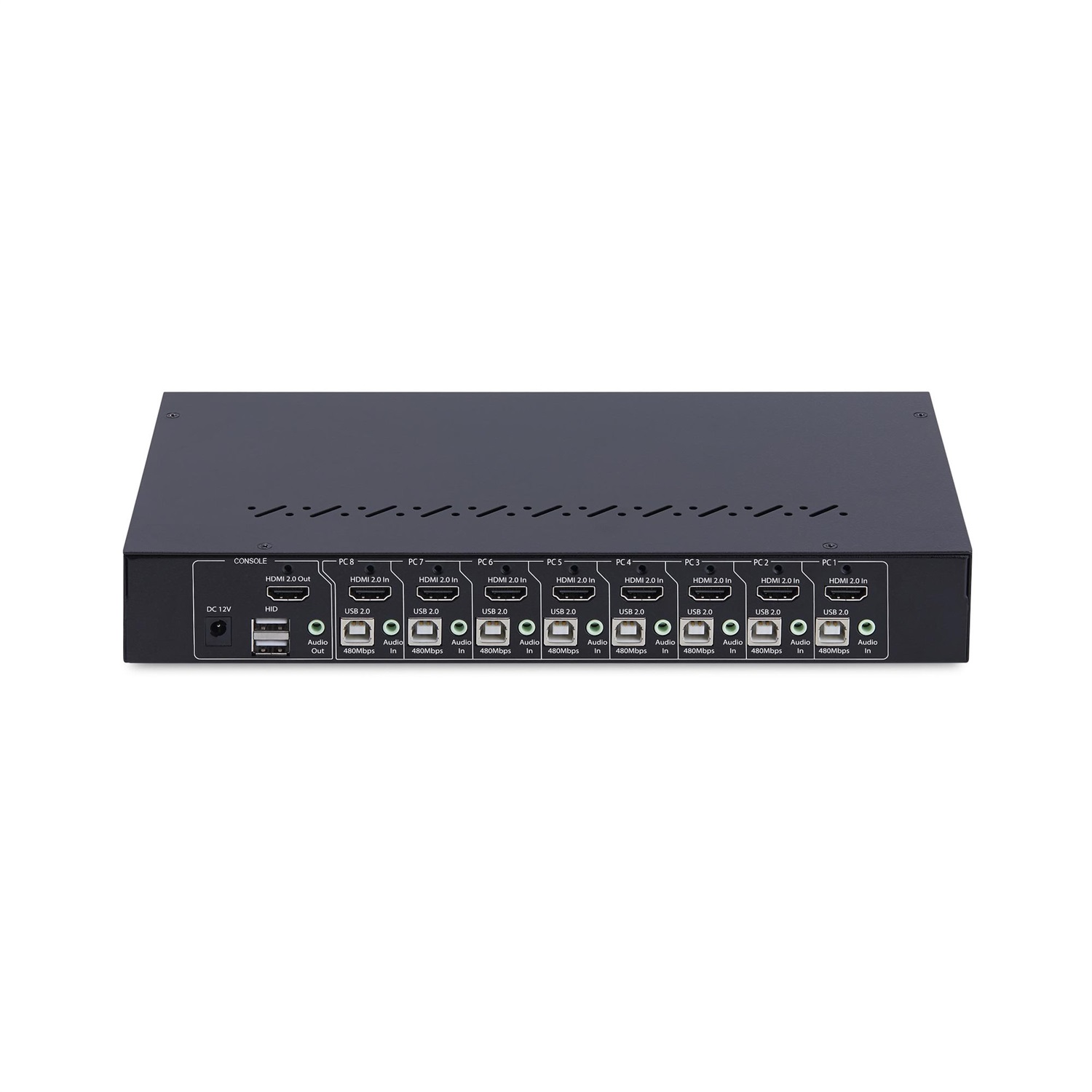 StarTech.com KVM Switch HDMI a 8 Porte con Kit Rack da 1U, Risoluzione 4K 60Hz, Hub USB a 4 Porte, Commutazione con Tasti a Scelta Rapida, Indipendente dal SO, Certificazione TAA