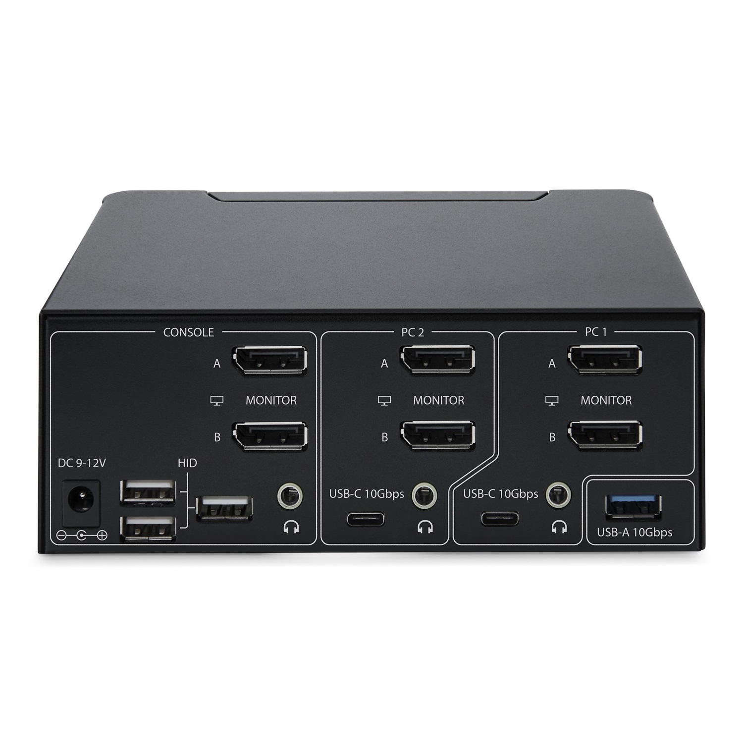 StarTech.com KVM Switch DisplayPort a 2 porte per doppio monitor, 8K 60Hz / 4K 144Hz, DP 1.4, 2x USB 10Gbps, 4x USB HID, commutazione con tasti di scelta rapida, TAA