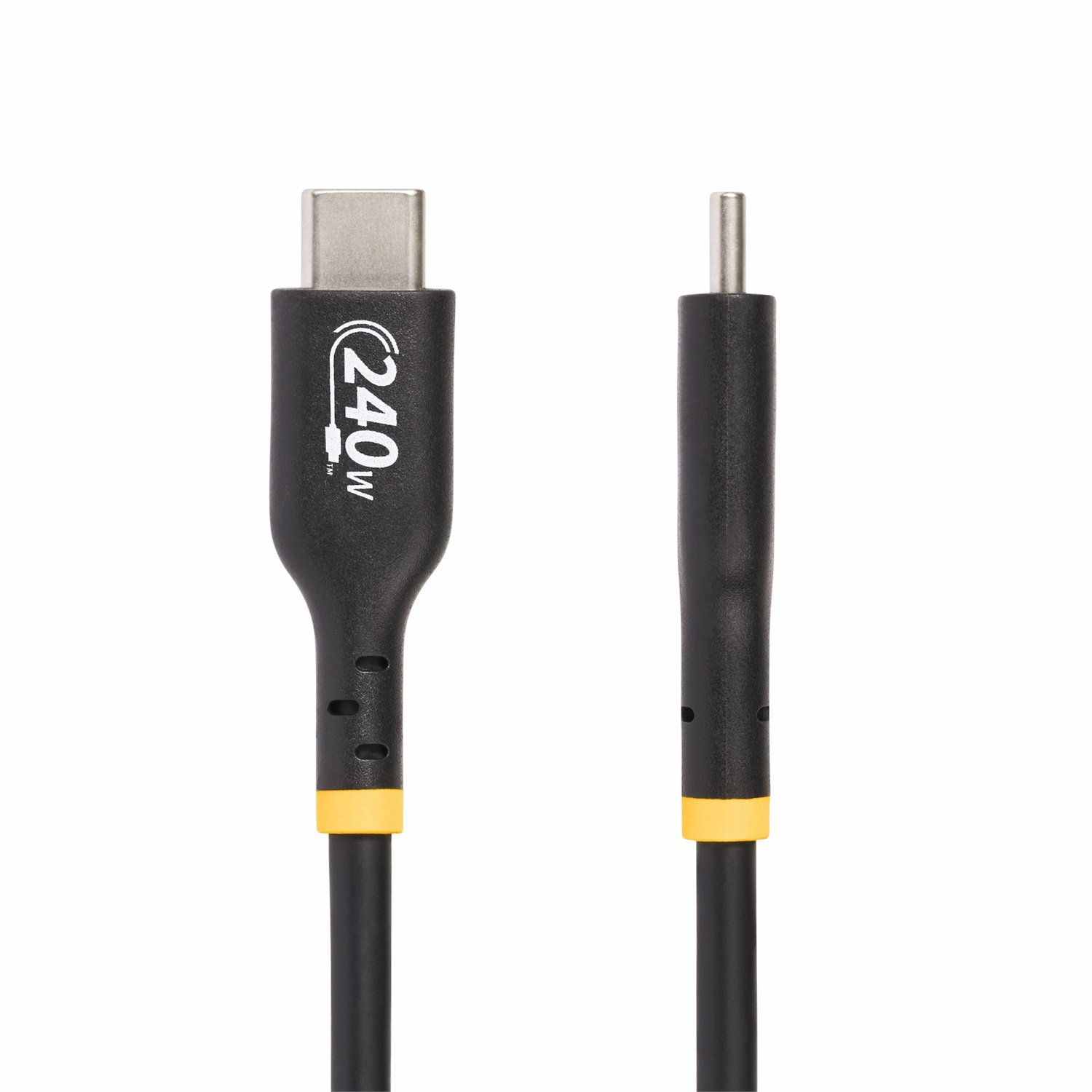 StarTech.com Cavo di Ricarica USB-C da 1m, Certificato USB-IF, 240W PD EPR, Trasferimento Dati USB 2.0, Rivestimento in TPE, Nero