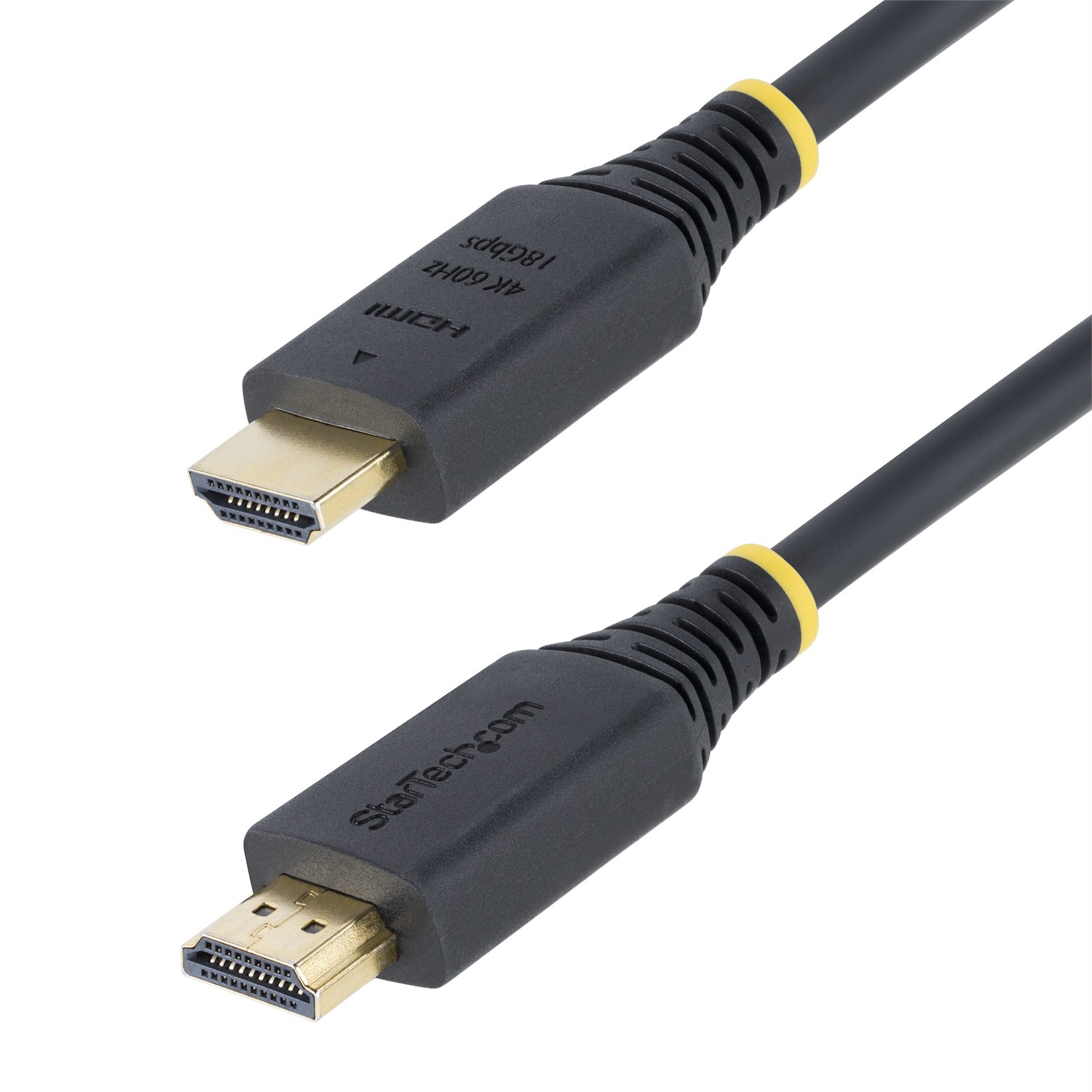 StarTech.com Cavo HDMI ad alta velocità certificato Premium da 50cm, 4K 60Hz/1440p 144Hz, HDR10, HDCP 2.2, ARC, 18Gbps, cavo UHD HDMI 2.0 con rivestimento in TPE