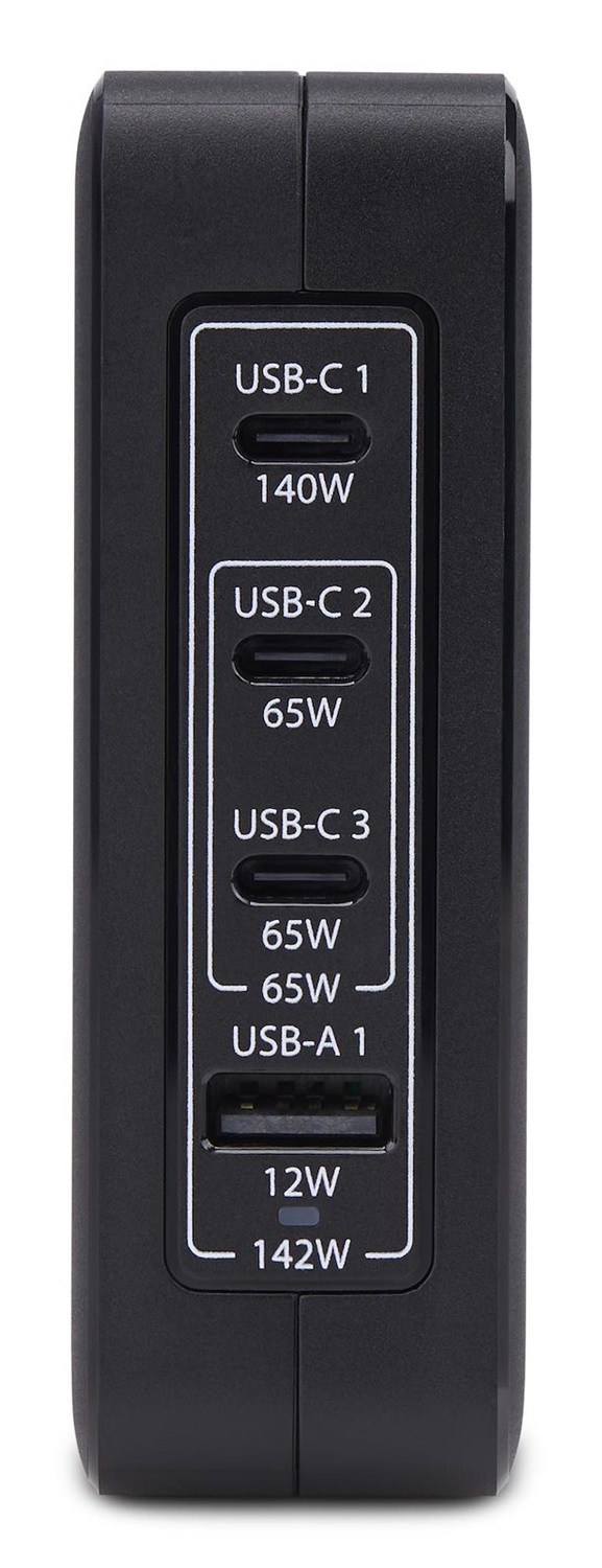 StarTech Caricatore USB-C da Parete 140W con 3 Porte USB-C e 1 Porta USB-A, Alimentatore PD 3.1 GaN per MacBook e Dell