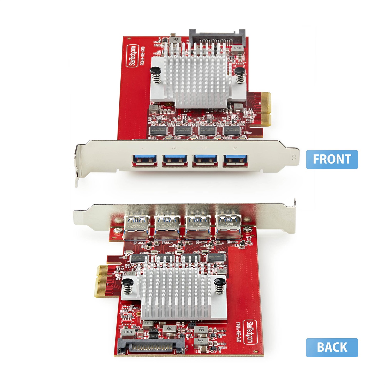 StarTech Scheda PCIe USB-A a 4 porte - USB 3.2 10 Gbps, 4 controller indipendenti, compatibile con Windows/Linux/macOS