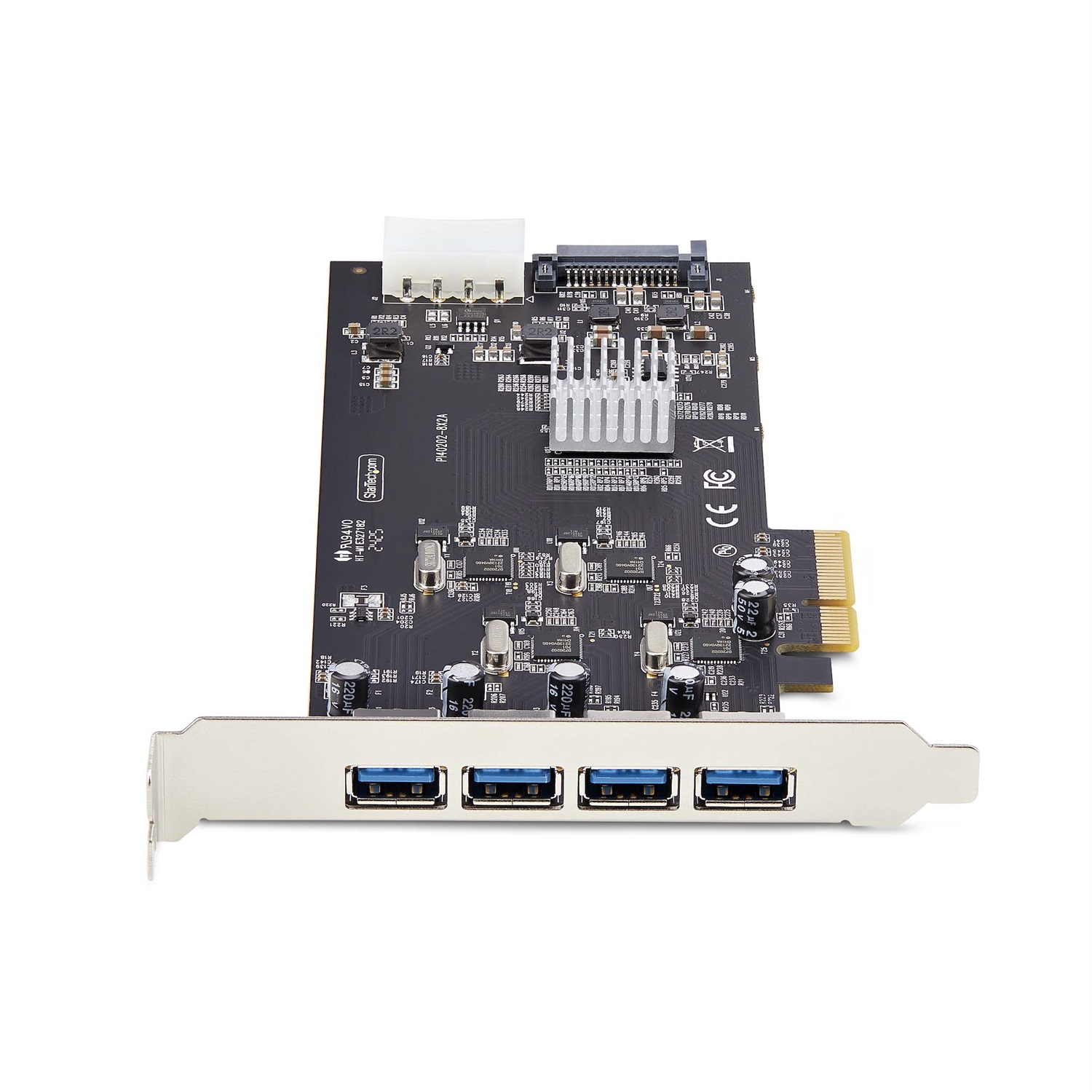 StarTech.com Scheda PCIe USB a 4 porte, USB 3.2 5Gbps, con 4 controller USB indipendenti, compatibile con Windows/macOS/Linux, Piena altezza/Basso profilo