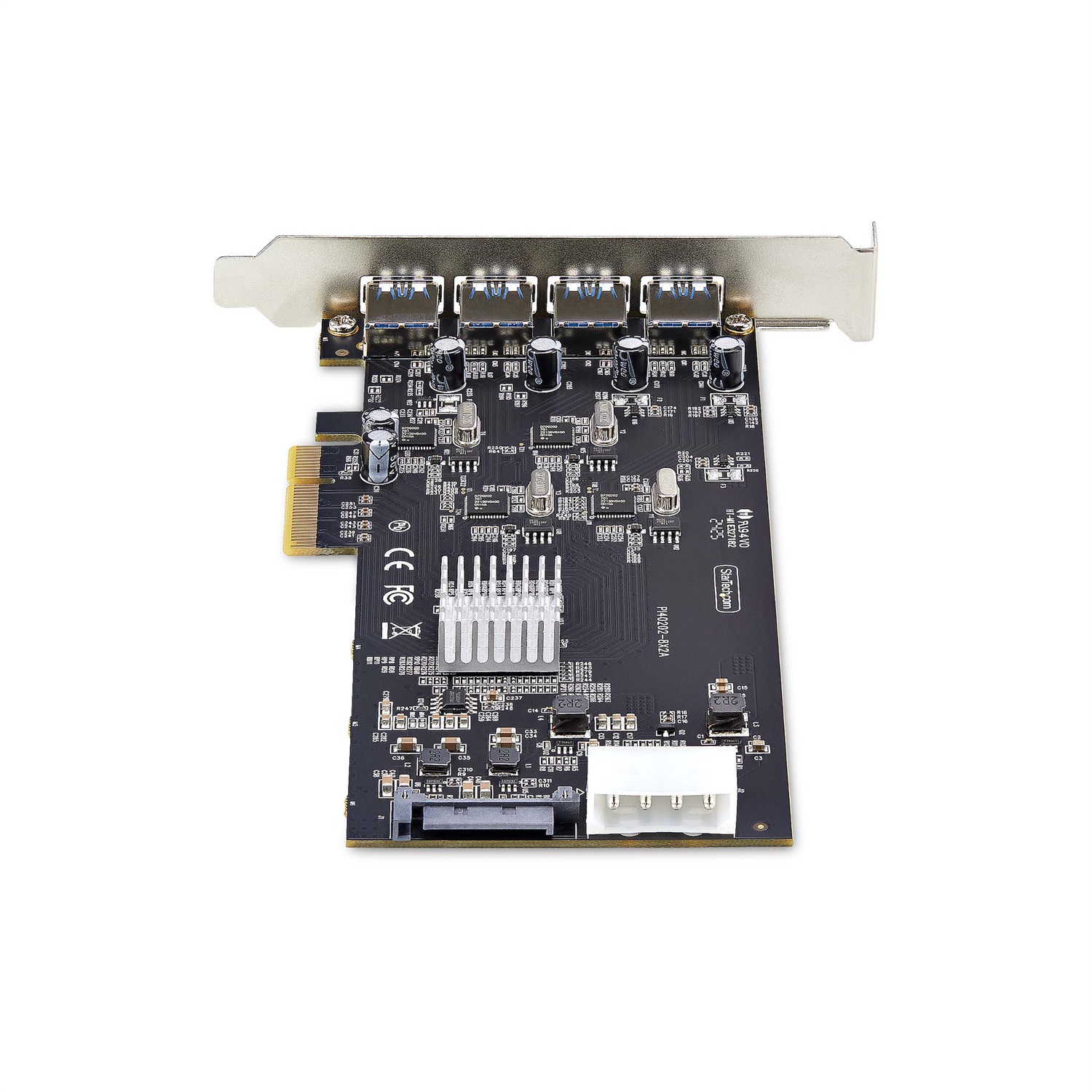 StarTech.com Scheda PCIe USB a 4 porte, USB 3.2 5Gbps, con 4 controller USB indipendenti, compatibile con Windows/macOS/Linux, Piena altezza/Basso profilo