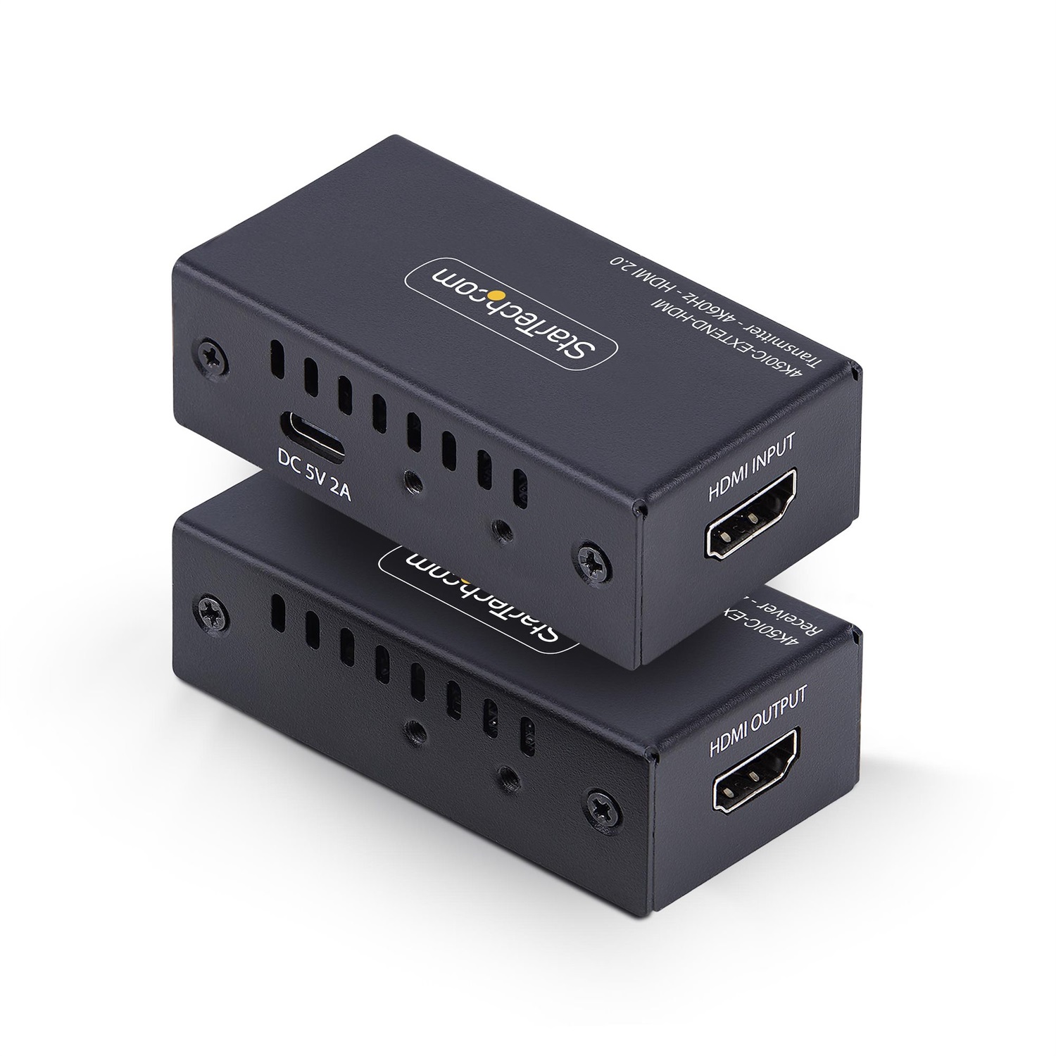 StarTech.com Extender HDMI 4K 60Hz fino a 60 m, kit trasmettitore e ricevitore su CAT5e/CAT6 con Power Over Cable