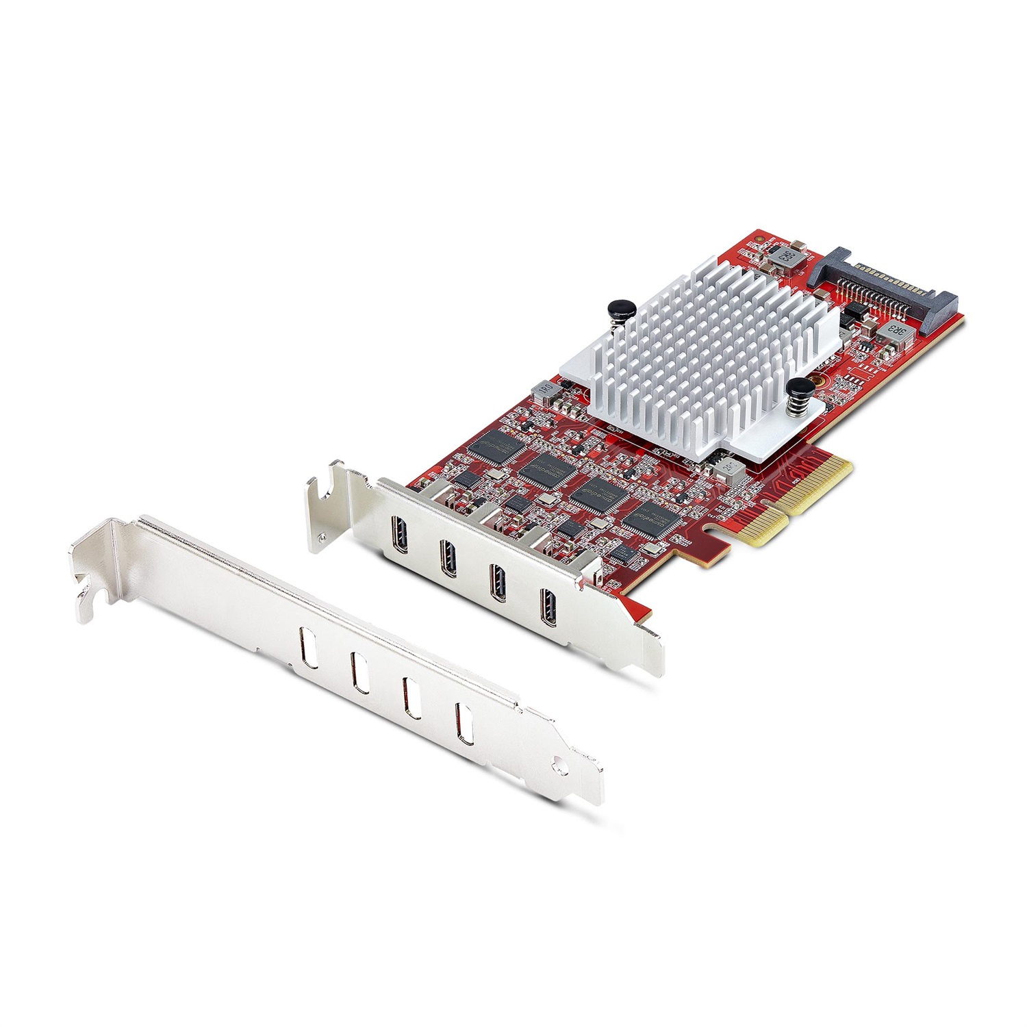 StarTech.com Scheda PCIe USB-C a 4 Porte, USB 3.2 10Gbps, Scheda di Espansione PCI Express Type-C con 4 Controller USB Indipendenti, Compatibile con Windows/Linux/macOS, TAA