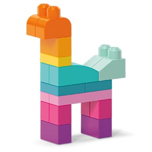 MEGA BLOKS Grande Borsa da Set da costruzione con 60 mattoncini colorati e custodia - Giocattolo per bambini da 1 anno in su