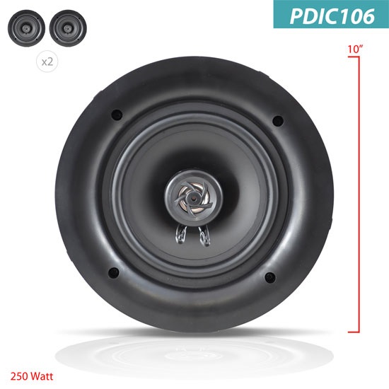 Pyle PDIC106 altoparlante 2-vie Bianco Cablato 250 W