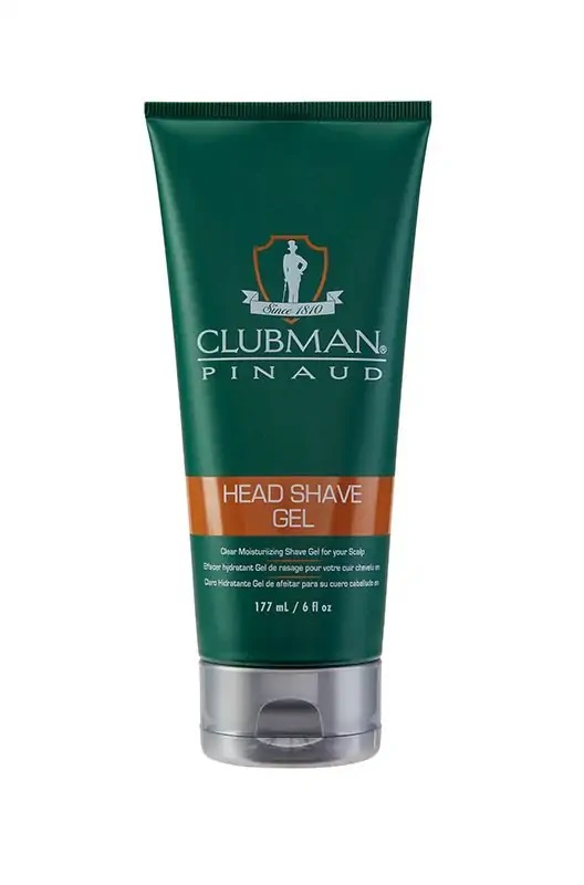 Clubman Pinaud Head Shave Gel - Gel da Rasatura Idratante per Testa e Barba, 177 ml