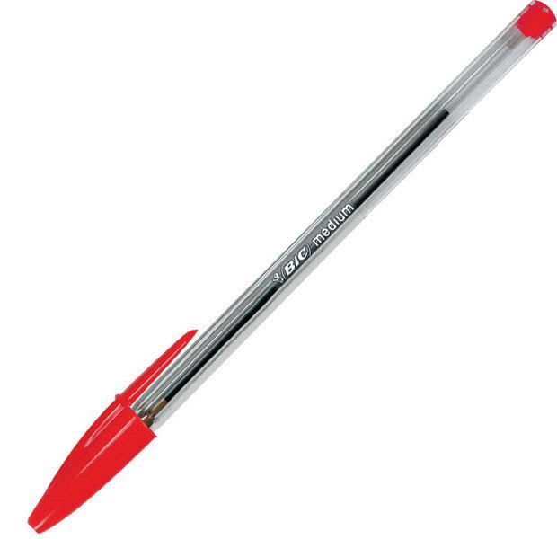 BIC Cristal Penna a Sfera Media 1 mm Rosso - Confezione da 50 Pezzi