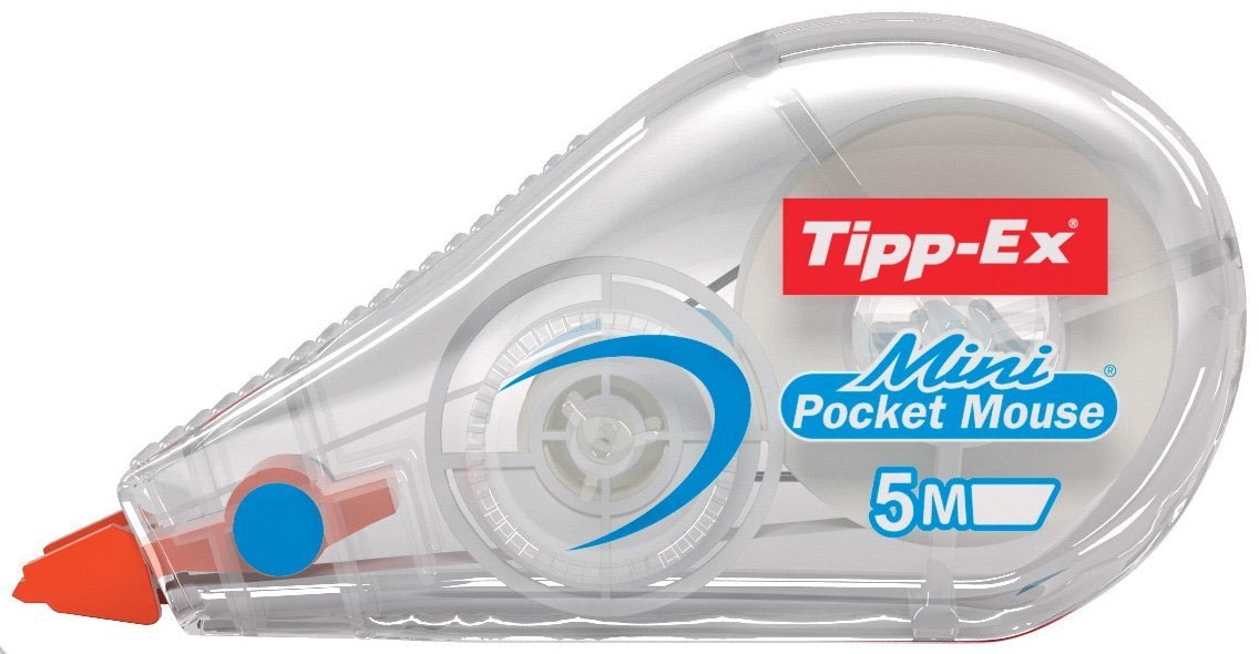 Tipp-Ex Mini Pocket Mouse Correttore a Nastro Trasparente 5 mm x 6 mt - Box da 10 Correttori