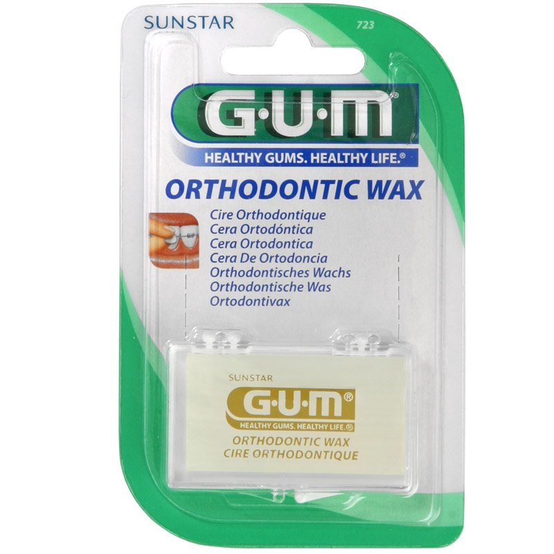 GUM Ortho Cera Ortodontica - 5 Pezzi, Protezione per Apparecchi Ortodontici, Previene Ulcerazioni e Irritazioni