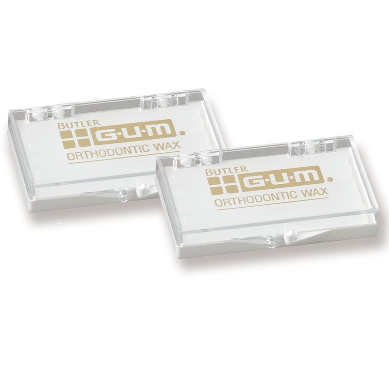 GUM Ortho Cera Ortodontica - 5 Pezzi, Protezione per Apparecchi Ortodontici, Previene Ulcerazioni e Irritazioni
