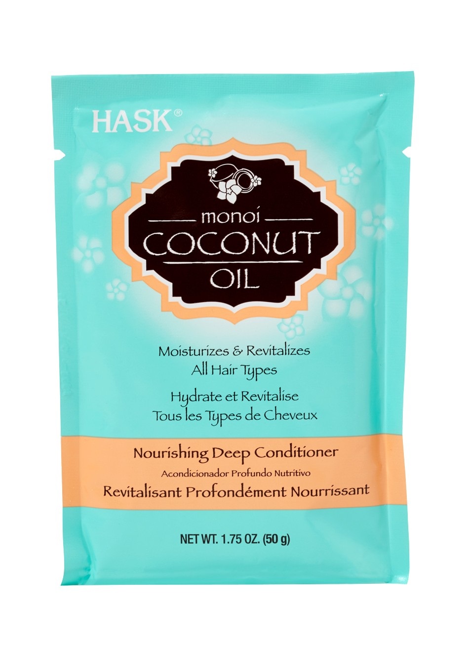 HASK Monoi Coconut Oil 50 ml - Olio Nutriente per Capelli con Monoi e Keratin