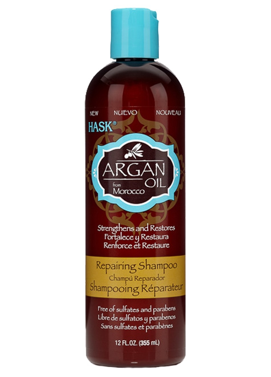 HASK Argan Oil Shampoo Riparatore 355 ml - Rivitalizza, Idrata e Cura le Doppie Punte