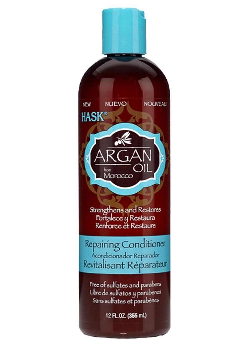 HASK Balsamo Condizionante all'Olio di Argan 355 ml - Nutriente e Idratante per Capelli Secchi e Danneggiati