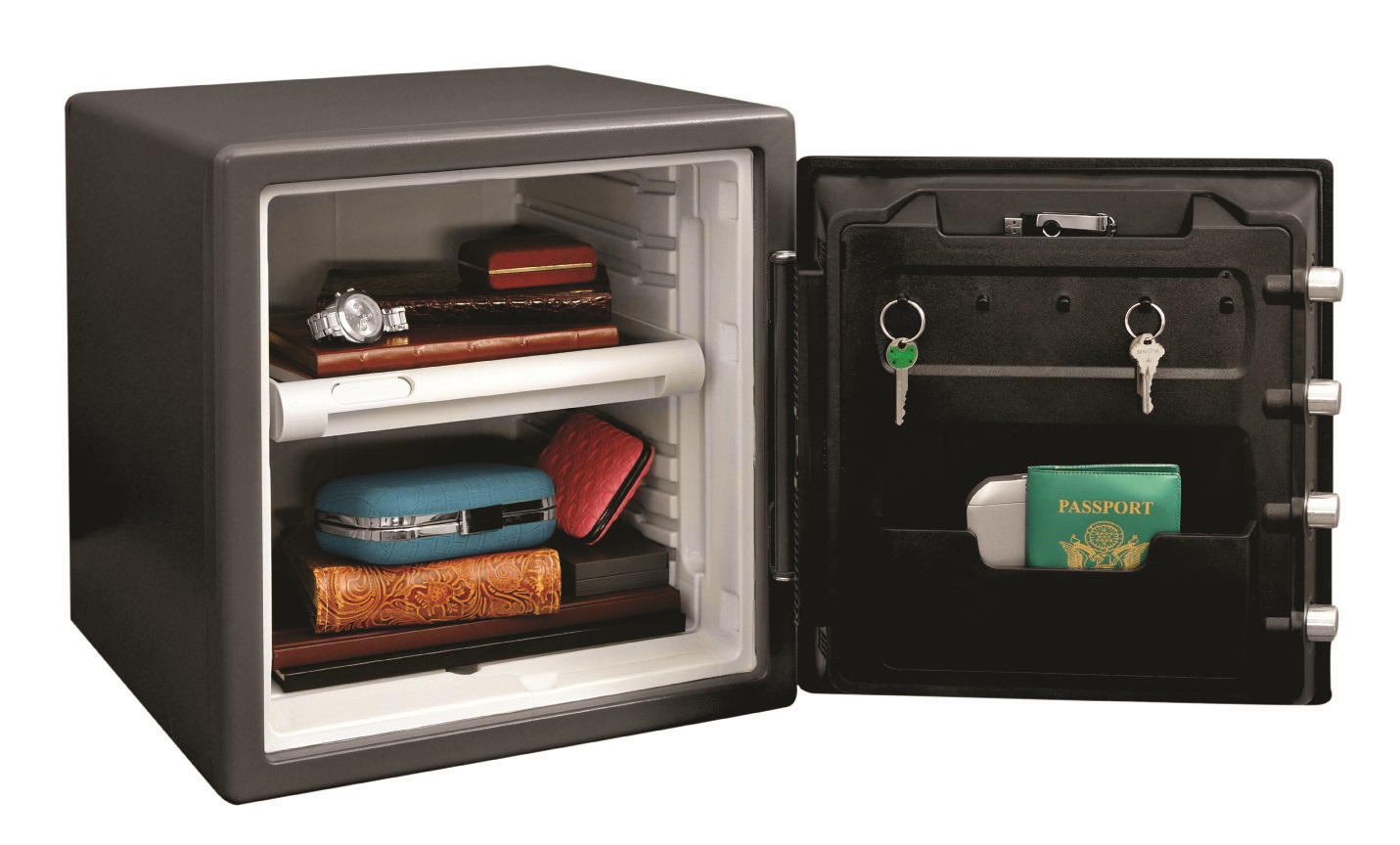 Master Lock LTW123GTC Cassaforte Ignifuga e Impermeabile con Combinazione e Chiave, 33L per Documenti e Gioielli