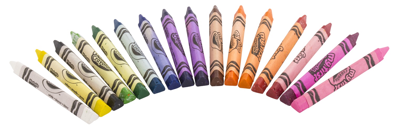 Crayola Mini Kids Pastelli a Cera Lavabili Triangolari 16 Colori Assortiti per Bambini da 12 Mesi