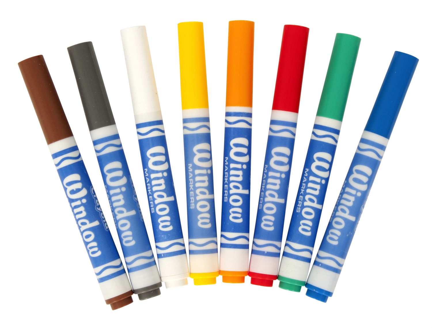 Crayola 58-8165 - Set di 8 Pennarelli Lavabili per Vetro, per Decorare Finestre e Specchi, Età 3