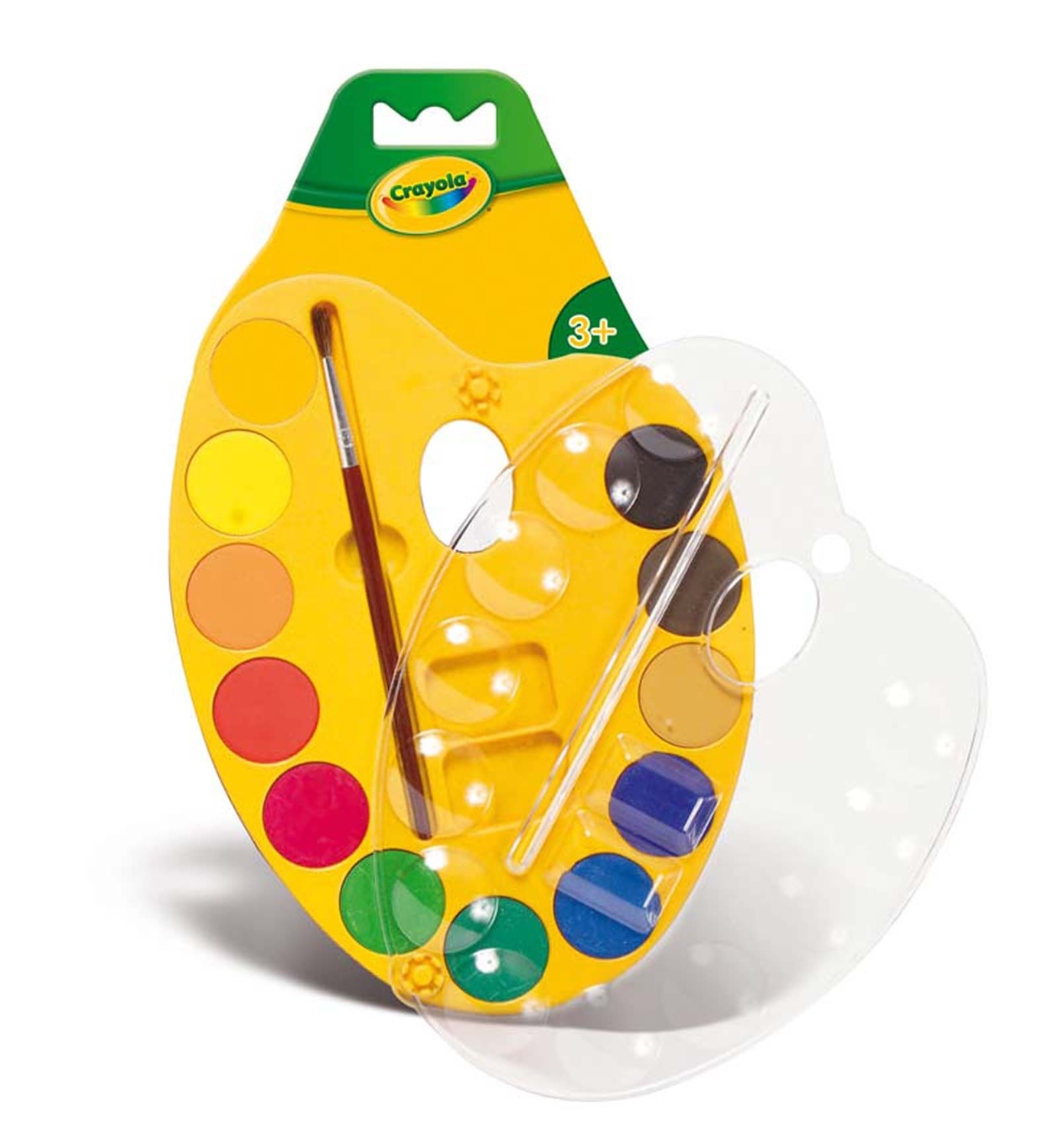 CRAYOLA Set di Acquerelli 12 Colori con Pennello e Tavolozza Richiudibile, Attività Creativa per Bambini