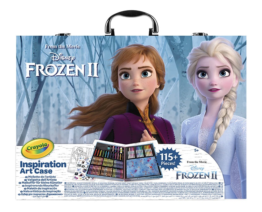 Crayola Valigetta dell'Artista Disney Frozen 2 - Kit Creativo con 115 Pezzi Assortiti, Età Consigliata: 5-10 Anni