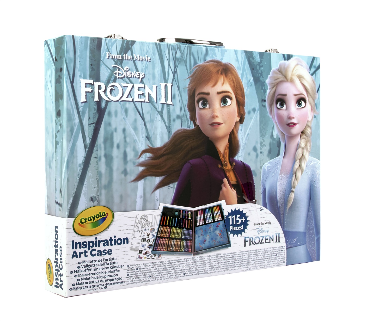 Crayola Valigetta dell'Artista Disney Frozen 2 - Kit Creativo con 115 Pezzi Assortiti, Età Consigliata: 5-10 Anni