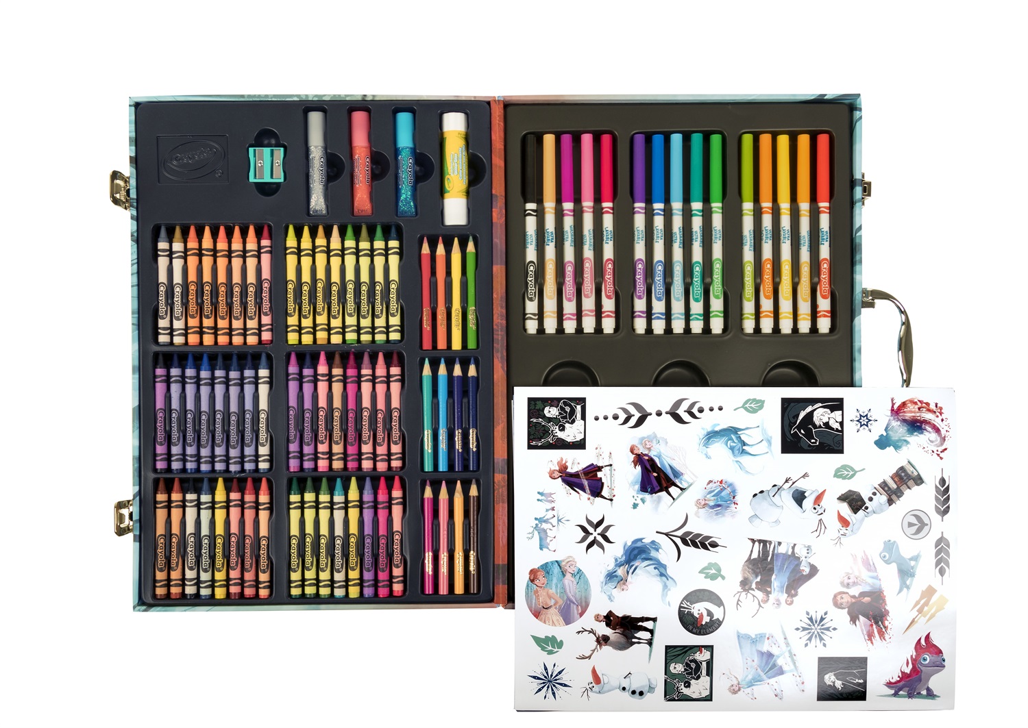Crayola Valigetta dell'Artista Disney Frozen 2 - Kit Creativo con 115 Pezzi Assortiti, Età Consigliata: 5-10 Anni