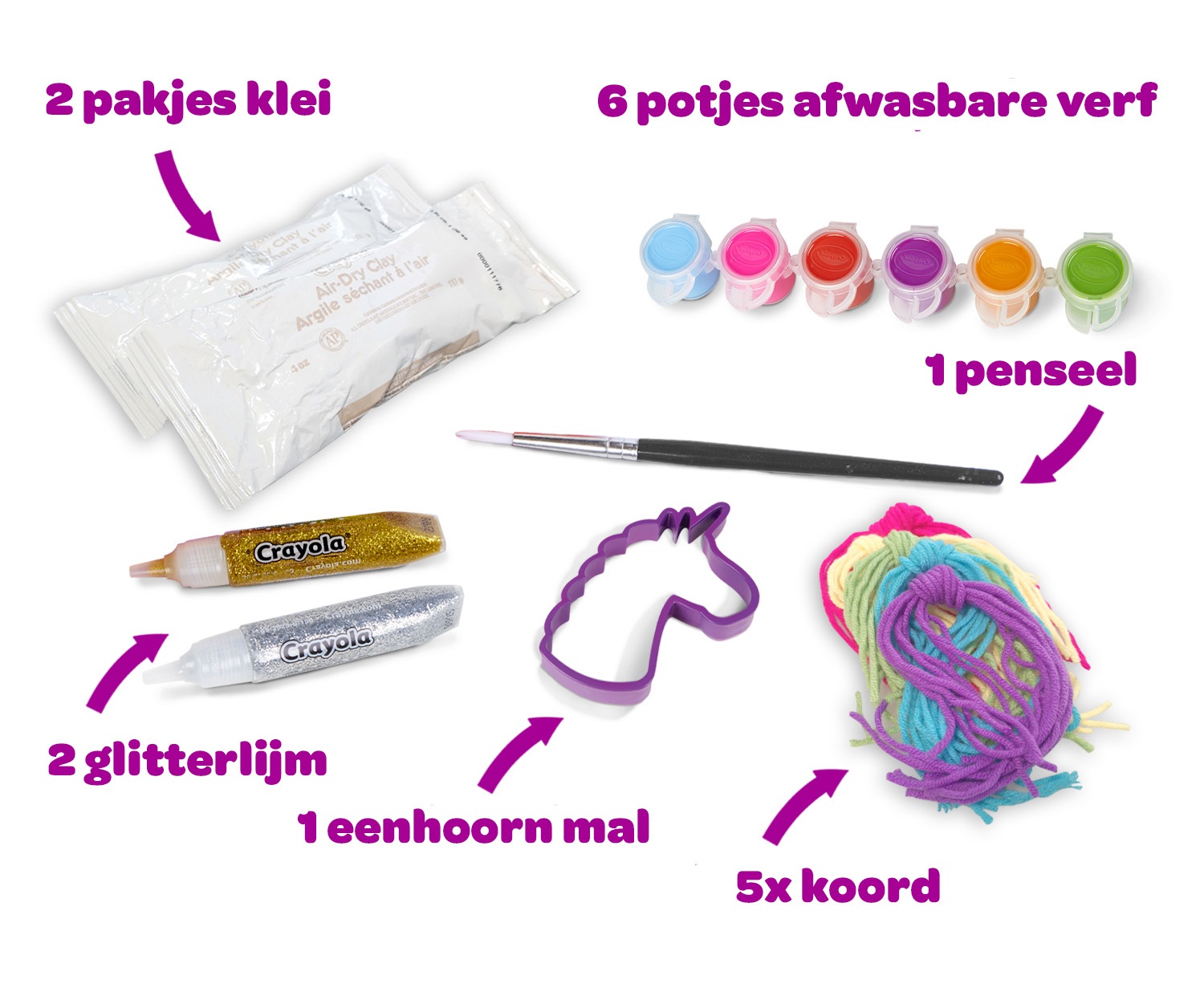 Crayola Creations Set Unicorno - Set Artistico per Creare Coloratissimi Unicorni con Argilla, 6 Anni, Non Tossico