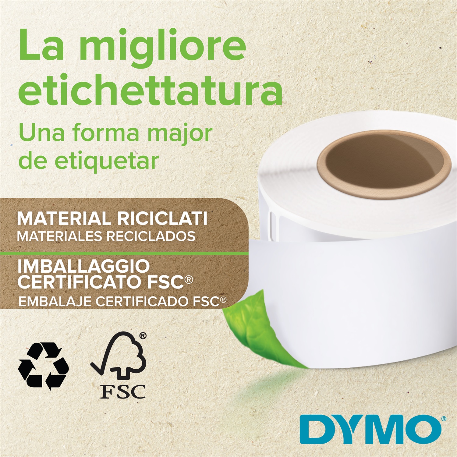 Dymo 1933088 - Etichette per Indirizzo Bianche - 59 x 102 mm - Rotolo da 300 - Resistenti e Durature