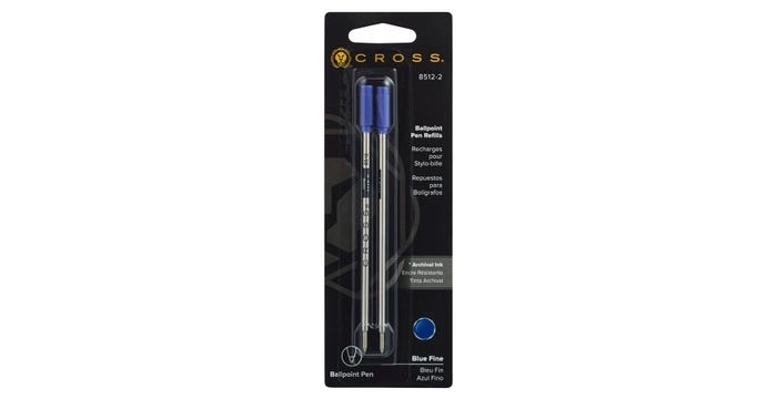 Cross penna a sfera refill 2 pz Blu Punta fine - Ricarica originale compatibile con modelli ATX, Aventura, Bailey e altri