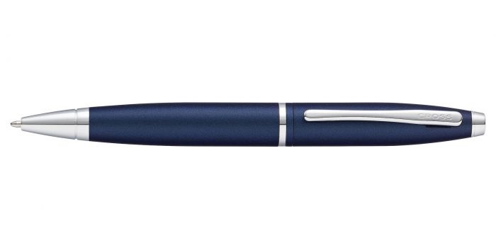 CROSS Calais - Penna a sfera in metallo ricaricabile Twist-Action opaca metallizzata blu notte con confezione regalo premium