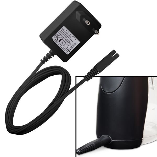 Waterpik WP-462 Idropulsore Cordless Plus Nero - Ricaricabile, Controllo della Pressione, 4 Beccucci, Igiene Orale Completa