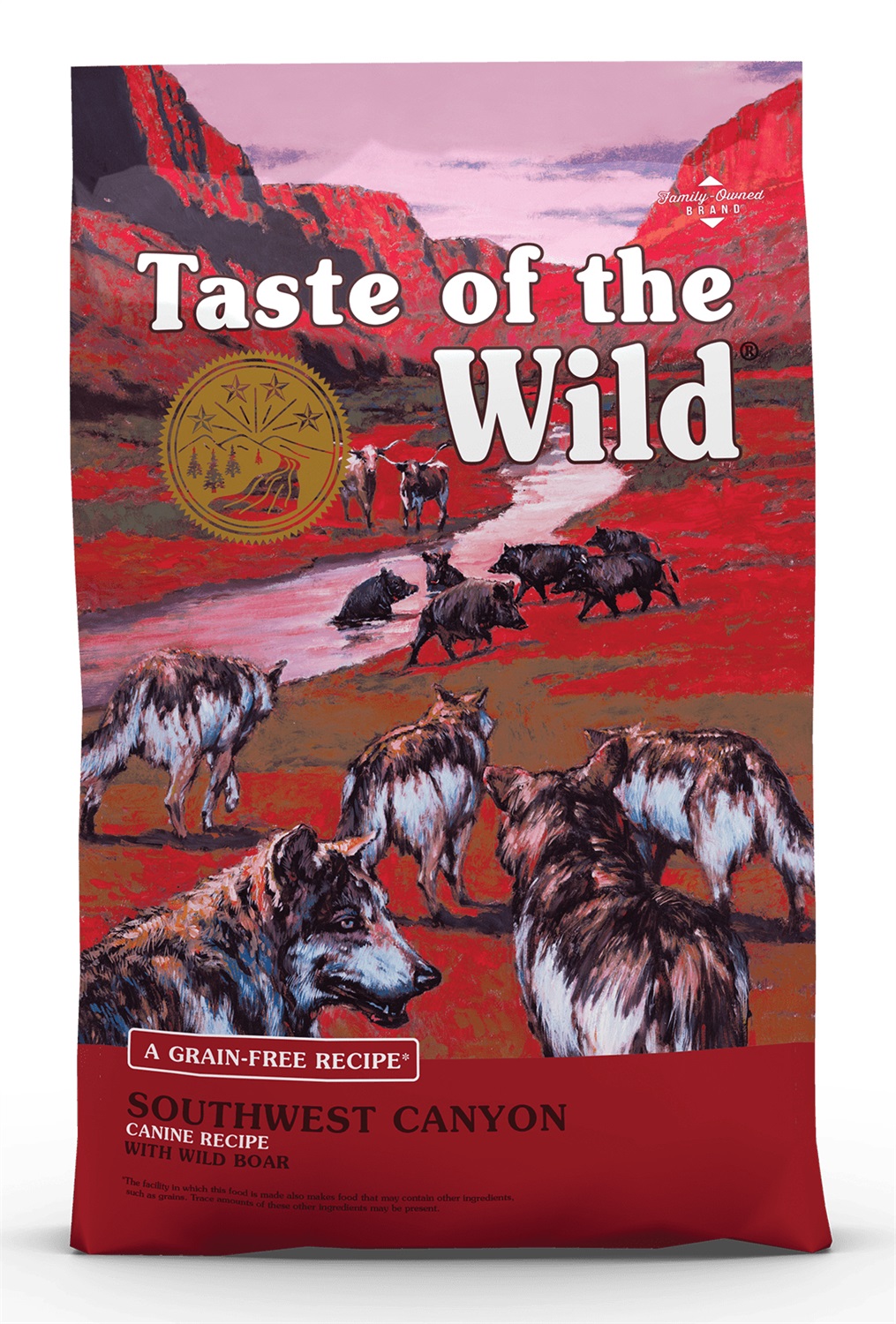 Taste of the Wild Southwest Canyon 12,2 kg - Alimento secco per cani senza cereali con manzo, agnello, cinghiale e pesce