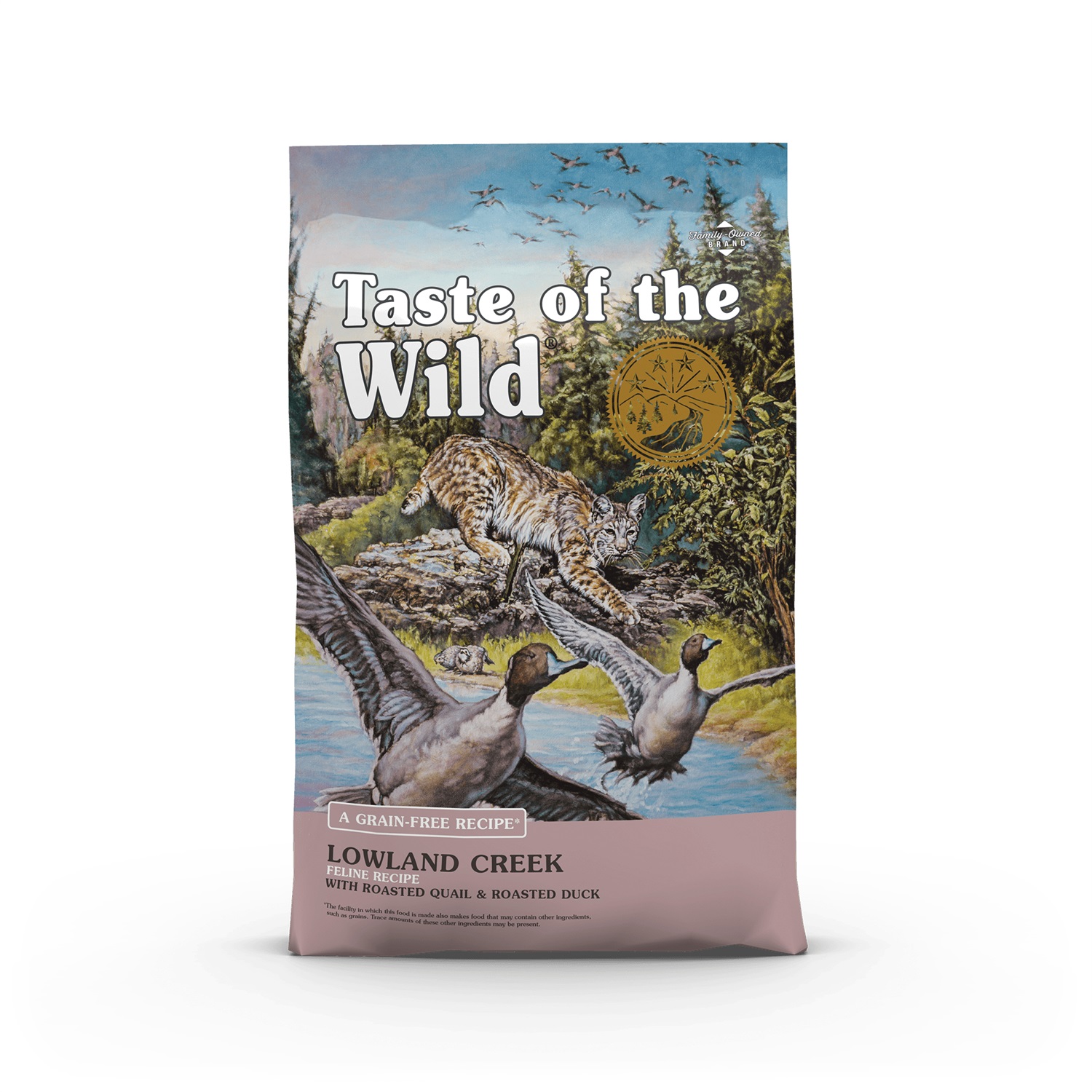 Taste of the Wild Lowland Creek Crocchette per Gatti - 6,6 kg, Cibo Secco Senza Cereali con Pollo, Anatra, Tacchino e Patata Dolce