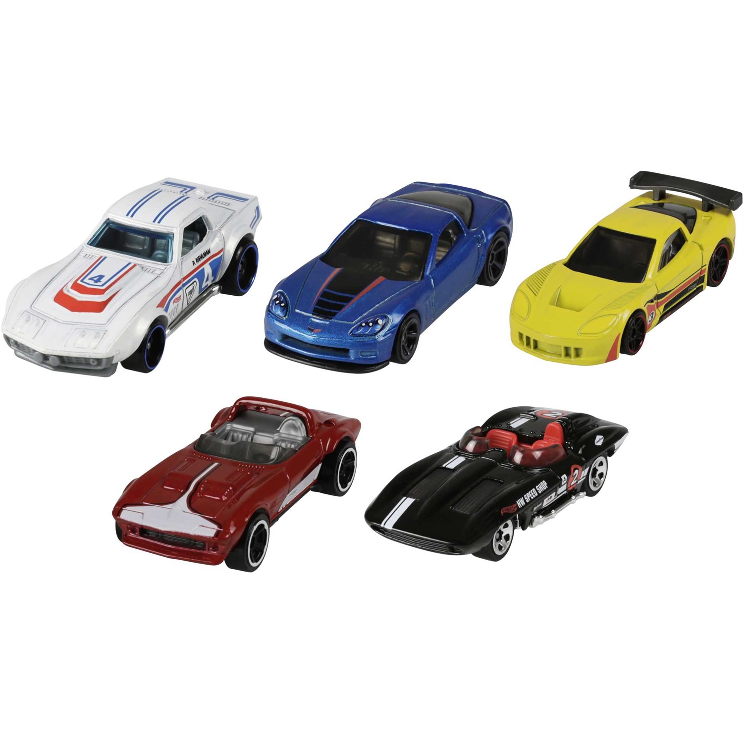 Mattel Hot Wheels Confezione da 5 Veicoli Assortiti in Scala 1:64 con Dettagli Autentici - Giocattolo per Bambini 3 Anni