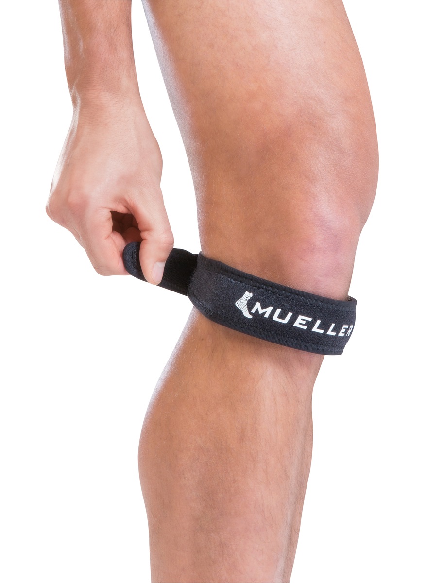 Mueller Jumper's Knee Strap - Ginocchiera Supporto Tendine della Rotula, Nero