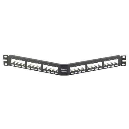 Panduit Pannello Angolato 1U per 24 Porte RJ45 - Nero