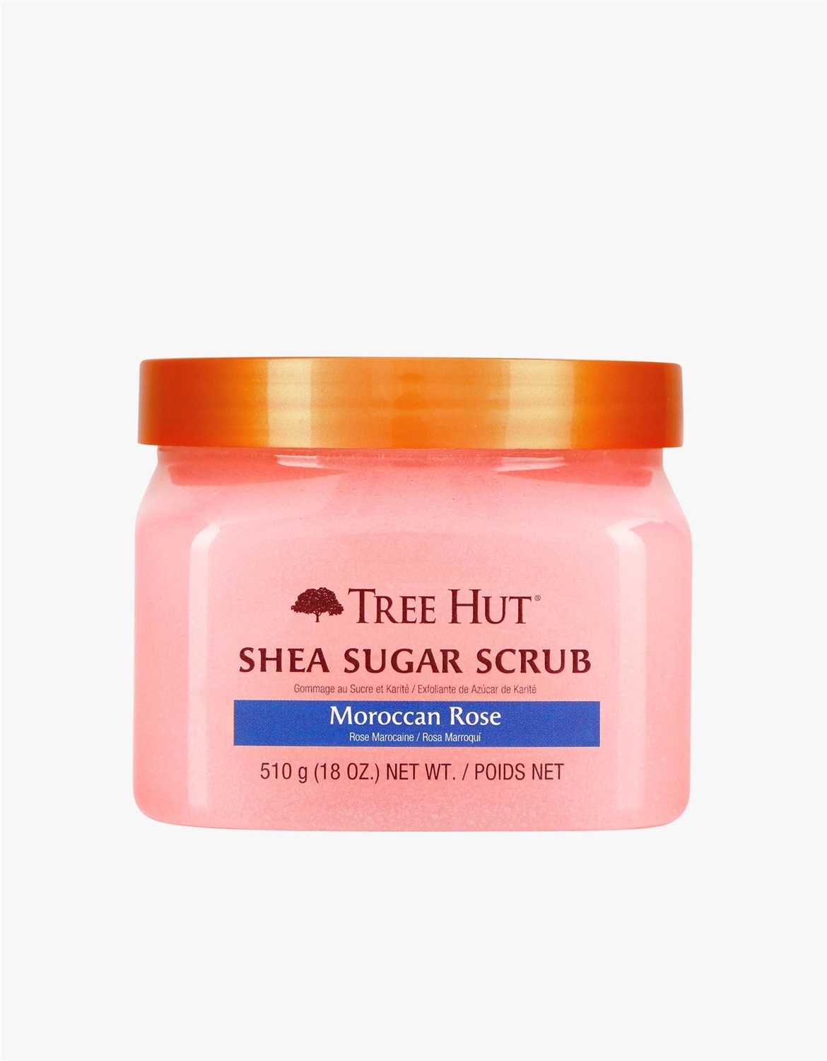Tree Hut Scrub allo zucchero di karitè marocchino 510 g - Esfoliante per il corpo con profumo di Rosa del Marocco