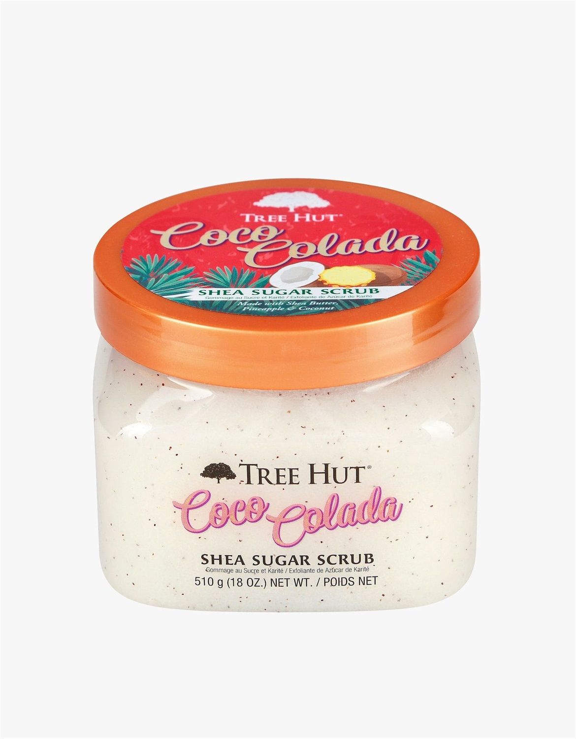 Tree Hut Coco Colada Shea Sugar Scrub 510 g - Scrub Corpo Esfoliante con Zucchero e Burro di Karité per Pelle Morbida e Luminosa