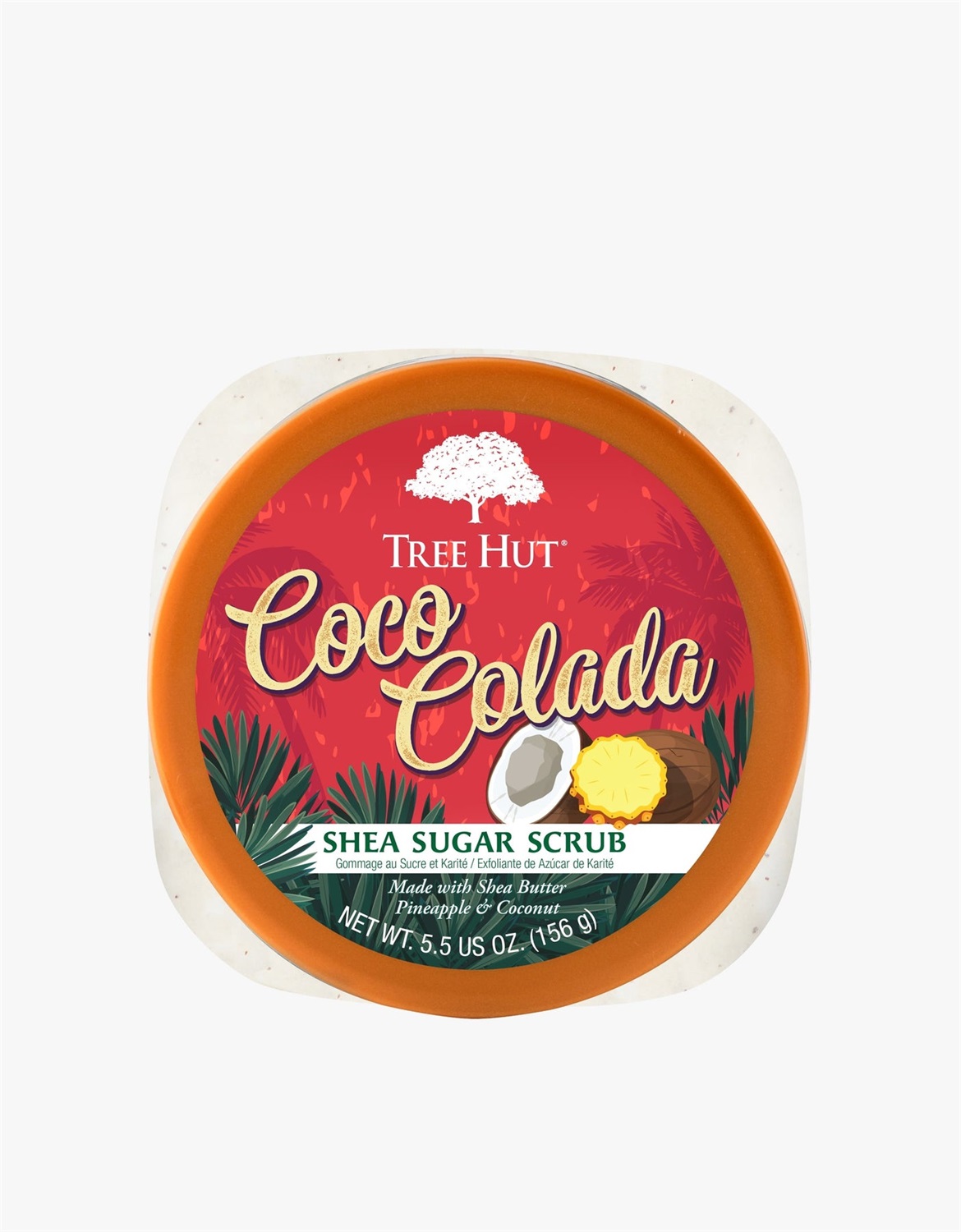 Tree Hut Coco Colada Shea Sugar Scrub 510 g - Scrub Corpo Esfoliante con Zucchero e Burro di Karité per Pelle Morbida e Luminosa