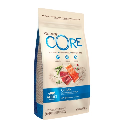 Wellness CORE Adult Ocean - Crocchette Naturali per Gatti con Salmone e Tonno, 1,75 kg
