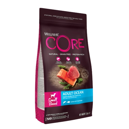 Wellness CORE Grain-Free Cibo Secco per Cani Adulti di Piccola Taglia con Salmone e Tonno - 1,5 kg