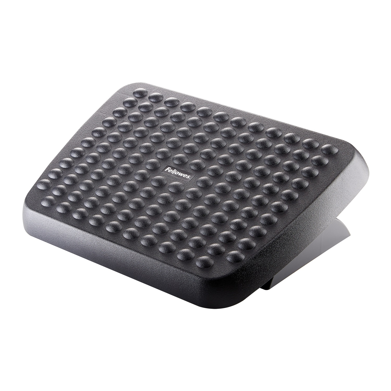 Fellowes Poggiapiedi da Scrivania Ergonomico 48121-70 Nero - Altezza Regolabile, Superficie Massaggiante e Piattaforma Basculante